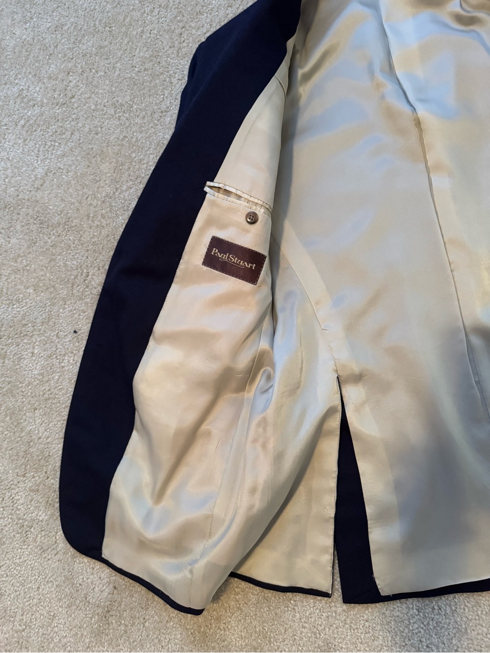 Paul Stuart Men's Navy Sport Coat Blazer - Picture 3 of 6